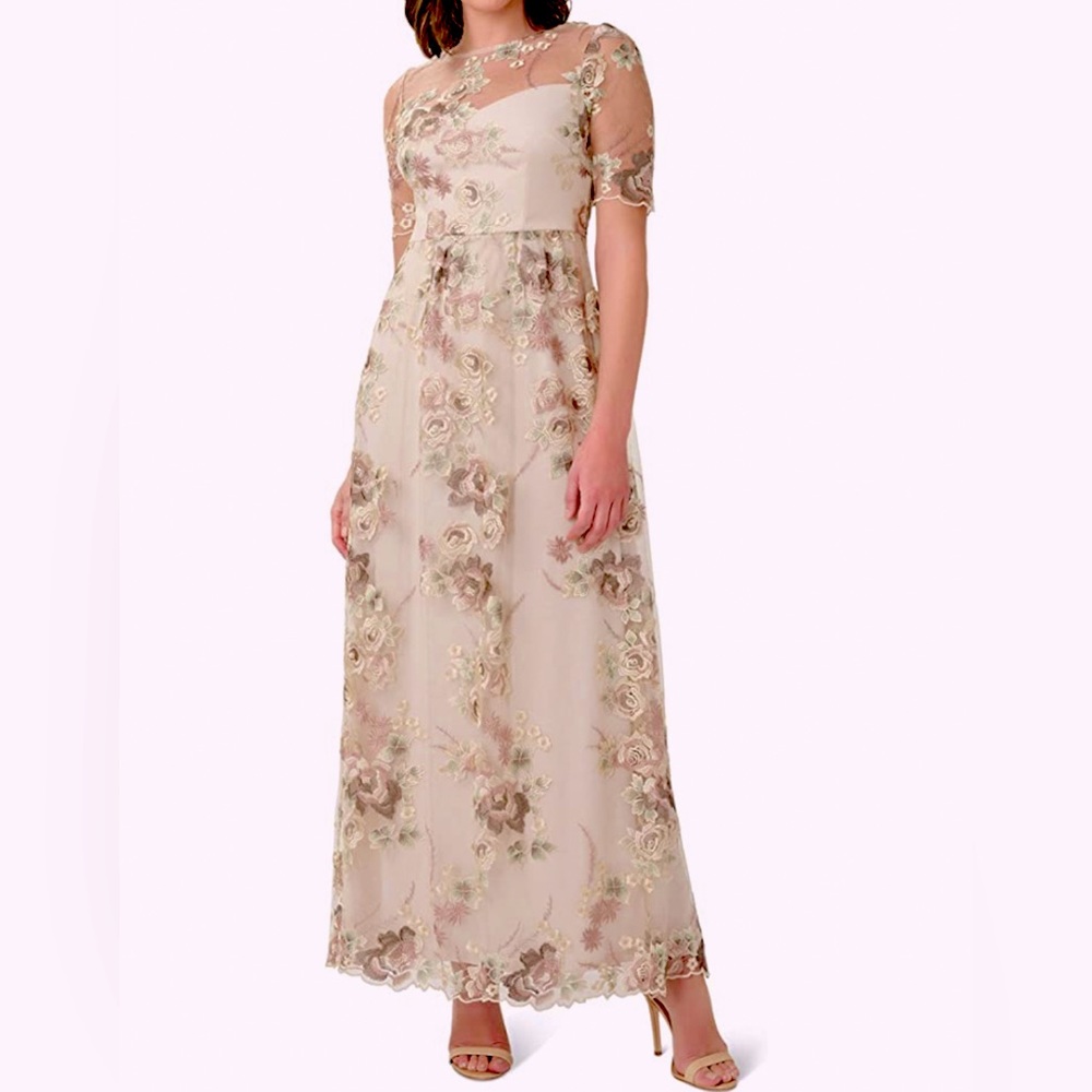 Sz 2 ADRIANNA PAPELL Gorgeous special occasion maxi dress
